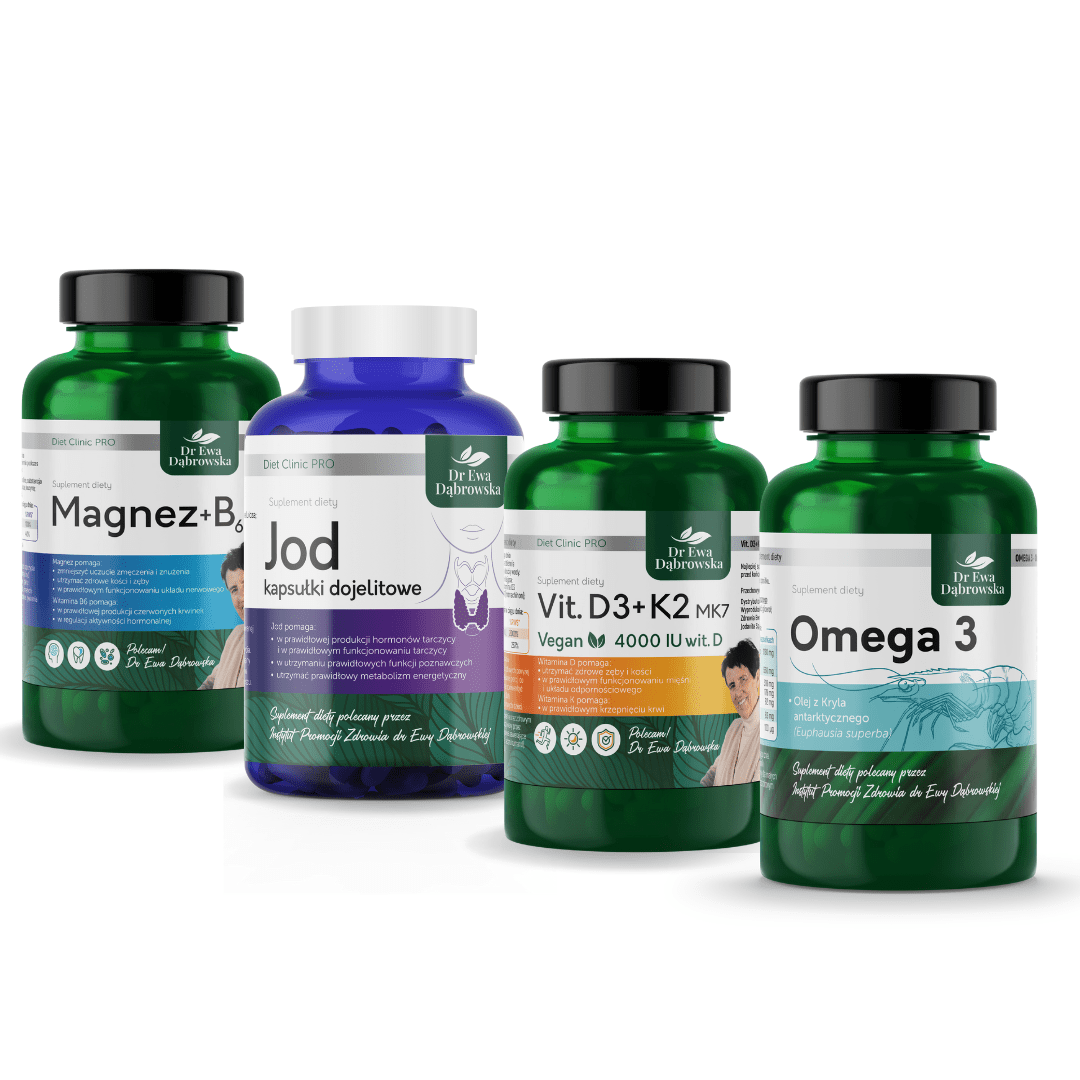 zestaw kobieta 40 dr-ewa dabrowska magnez b6 jod wit d3 k2 mk7 omega-3 z kryla
